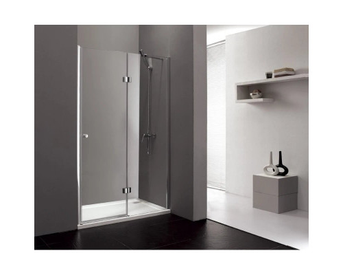 Купить Душевая дверь распашная Cezares Verona 90 см текстурное стекло VERONA-W-B-12-90-P-Cr-R в магазине сантехники Santeh-Crystal.ru