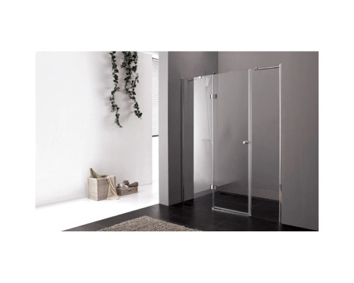 Купить Душевая дверь распашная Cezares Verona 130 см текстурное стекло VERONA-W-B-13-40+60/30-P-Cr-L в магазине сантехники Santeh-Crystal.ru