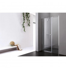 Душевая дверь распашная Cezares Elena 110 см текстурное стекло ELENA-W-B-11-30+80-P-Cr-L