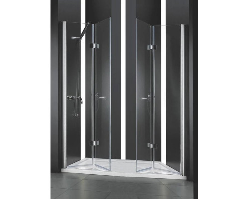 Заказать Душевая дверь складная Cezares Elena 153 см текстурное стекло ELENA-W-BS-22-160-P-Cr в магазине сантехники Santeh-Crystal.ru