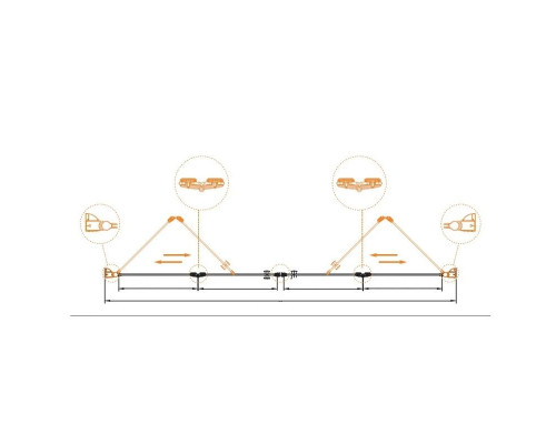 Заказать Душевая дверь складная Cezares Elena 193 см текстурное стекло ELENA-W-BS-22-200-P-Cr в магазине сантехники Santeh-Crystal.ru