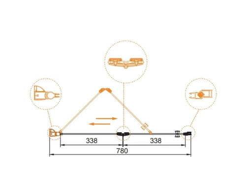 Приобрести Душевая дверь складная Cezares Elena 80 см текстурное стекло ELENA-W-BS-12-80-P-Cr-R в магазине сантехники Santeh-Crystal.ru