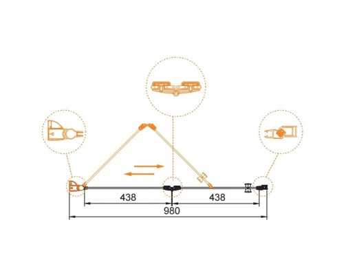 Заказать Душевая дверь складная Cezares Elena 100 см текстурное стекло ELENA-W-BS-12-100-P-Cr-R в магазине сантехники Santeh-Crystal.ru
