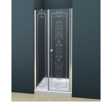 Душевая дверь распашная Cezares Royal Palace 190 см прозрачное с матовым узором ROYAL PALACE-A-B-11-100+90-CP-Cr