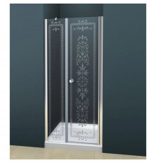 Душевая дверь распашная Cezares Royal Palace 190 см прозрачное с матовым узором ROYAL PALACE-A-B-11-100+90-CP-Cr