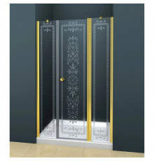 Душевая дверь распашная Cezares Royal Palace 175 см прозрачное с матовым узором ROYAL PALACE-A-B-13-90+60/30-CP-G