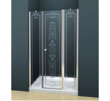 Душевая дверь распашная Cezares Royal Palace 185 см прозрачное с матовым узором ROYAL PALACE-A-B-13-100+60/30-CP-Cr