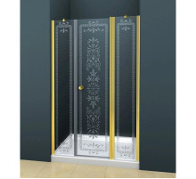 Душевая дверь распашная Cezares Royal Palace 185 см прозрачное с матовым узором ROYAL PALACE-A-B-13-100+60/30-CP-G