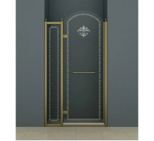 Душевая дверь распашная Cezares Retro 120 см прозрачное c матовым узором RETRO-A-B-12-120-CP-Br-L