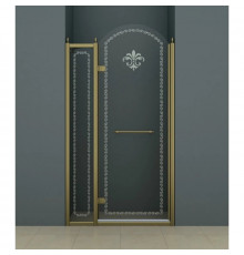 Душевая дверь распашная Cezares Retro 120 см прозрачное c матовым узором RETRO-A-B-12-120-CP-Br-L