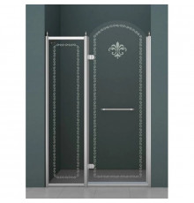 Душевая дверь распашная Cezares Retro 120 см прозрачное c матовым узором RETRO-A-B-12-120-CP-Cr-L