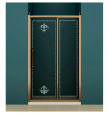 Душевая дверь раздвижная Cezares Retro 120 см прозрачное c матовым узором RETRO-A-BF-1-120-CP-Br