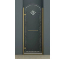 Душевая дверь распашная Cezares Retro 90 см прозрачное c матовым узором RETRO-A-B-1-90-CP-Br-L