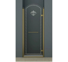 Душевая дверь распашная Cezares Retro 90 см прозрачное c матовым узором RETRO-A-B-1-90-CP-Br-R