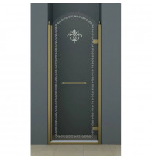 Душевая дверь распашная Cezares Retro 90 см прозрачное c матовым узором RETRO-A-B-1-90-CP-Br-R