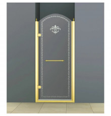 Душевая дверь распашная Cezares Retro 90 см прозрачное c матовым узором RETRO-A-B-1-90-CP-G-L