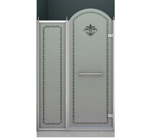 Душевая дверь распашная Cezares Retro 120 см матовое с прозрачным узором RETRO-A-B-11-120-PP-Cr-R