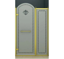 Душевая дверь распашная Cezares Retro 120 см матовое с прозрачным узором RETRO-A-B-11-120-PP-G-L