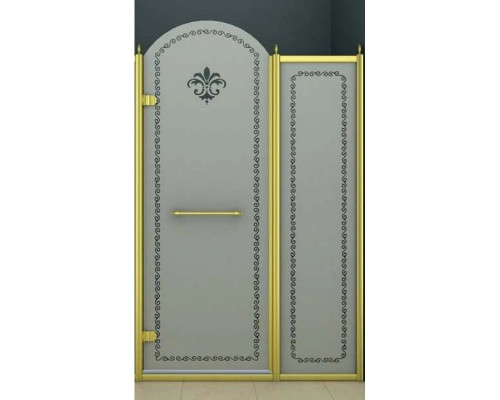 Заказать Душевая дверь распашная Cezares Retro 120 см матовое с прозрачным узором RETRO-A-B-11-120-PP-G-L в магазине сантехники Santeh-Crystal.ru