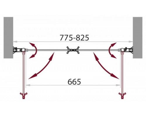 Приобрести Душевая дверь распашная BelBagno Sela 80 см прозрачное стекло SELA-B-2-80-C-Cr в магазине сантехники Santeh-Crystal.ru