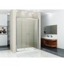 Душевая дверь раздвижная Cezares Pratico 200 см текстурное стекло PRATICO-BF-2-200-P-Cr