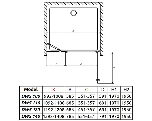Santeh-Crystal.ru: Душевая дверь Radaway EOS DWS 110 R прозрачное Купить Душевая дверь Radaway EOS DWS 110 R прозрачное в магазине сантехники Santeh-Crystal.ru