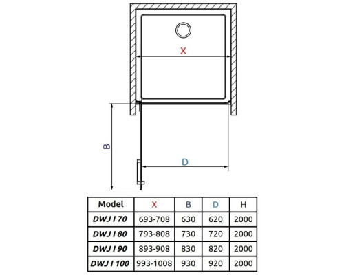 Заказать Душевая дверь Radaway Arta DWJ I 90 L прозрачное в магазине сантехники Santeh-Crystal.ru