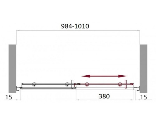 Заказать Душевая дверь 100 см BelBagno UNO-BF-1-100-P-Cr текстурное стекло в магазине сантехники Santeh-Crystal.ru