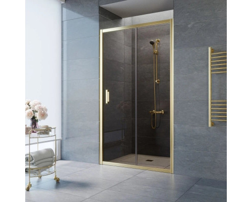 Купить Душевая дверь 140 см Vegas Glass ZP 140 09 05 бронза в магазине сантехники Santeh-Crystal.ru