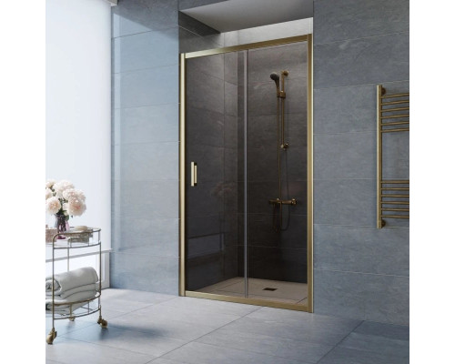 Купить Душевая дверь 140 см Vegas Glass ZP 140 05 05 бронза в магазине сантехники Santeh-Crystal.ru