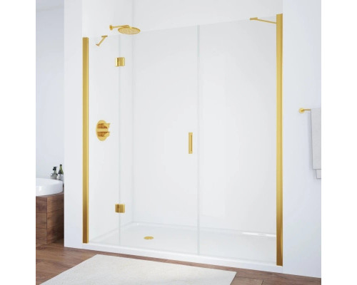 Приобрести Душевая дверь 140 см Vegas Glass AFP-F 140 09 01 L прозрачное в магазине сантехники Santeh-Crystal.ru