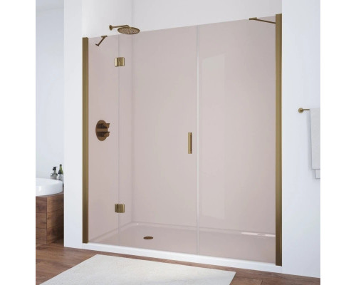 Купить Душевая дверь 180 см Vegas Glass AFP-F 180 05 05 L бронза в магазине сантехники Santeh-Crystal.ru