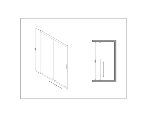 Приобрести Душевая дверь 140 см AM.PM Gem W90S-1401190MT прозрачное в магазине сантехники Santeh-Crystal.ru