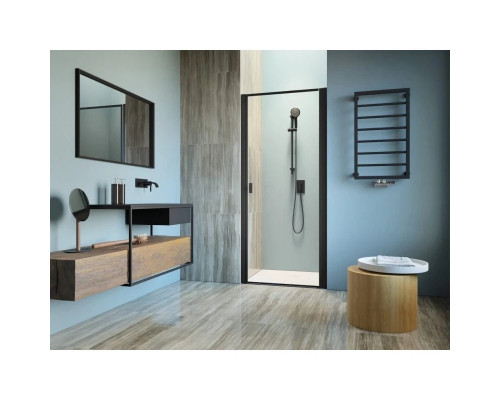 Купить Душевая дверь Radaway Nes 8 Black DWJ I Frame 80 R прозрачное в магазине сантехники Santeh-Crystal.ru