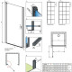 Заказать Душевая дверь Radaway Nes Black DWJ I Factory 100 L прозрачное в магазине сантехники Santeh-Crystal.ru