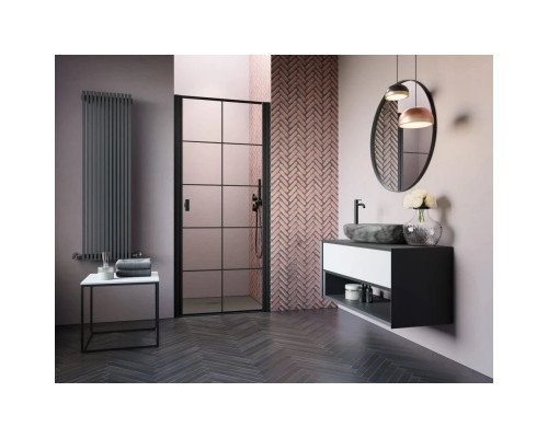 Заказать Душевая дверь Radaway Nes 8 Black DWJ I Factory 70 R прозрачное в магазине сантехники Santeh-Crystal.ru