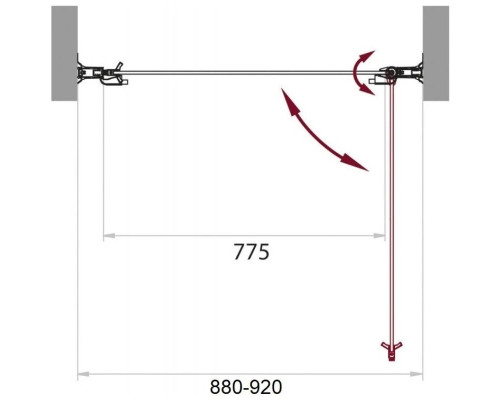 Приобрести Душевая дверь 90 см BelBagno Sela SELA-B-1-90-P-Cr текстурное стекло в магазине сантехники Santeh-Crystal.ru
