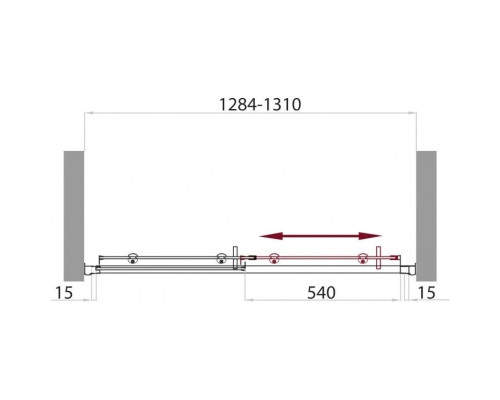Заказать Душевая дверь 130 см BelBagno Uno UNO-BF-1-130-M-Cr матовое в магазине сантехники Santeh-Crystal.ru