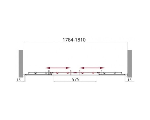 Приобрести Душевая дверь 180 см BelBagno Uno UNO-BF-2-180-M-Cr матовое в магазине сантехники Santeh-Crystal.ru