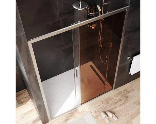 Приобрести Душевая дверь 140 см Am.Pm Gem W90G-140-1-195MBr бронза в магазине сантехники Santeh-Crystal.ru