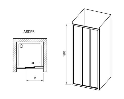 Приобрести Душевая дверь 130 см Ravak Supernova ASDP3 00VJ03R211 Pearl в магазине сантехники Santeh-Crystal.ru