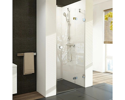 Купить Душевая дверь 80 см Ravak Brilliant BSD2 A-R + B SET R 0UP4AA00Z1 + D01000A083 прозрачное в магазине сантехники Santeh-Crystal.ru