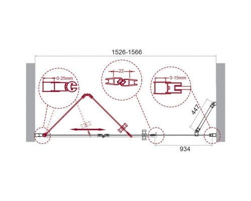 Купить Душевая дверь 155 см BelBagno Albano ALBANO-BS-13-100+60-C-Cr прозрачное в магазине сантехники Santeh-Crystal.ru