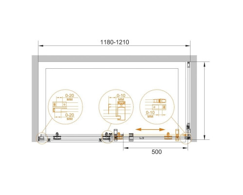 Приобрести Душевой уголок Cezares Stylus-M 120x100 см прозрачное стекло STYLUS-O-M-AH-1-120/100-C-Cr в магазине сантехники Santeh-Crystal.ru