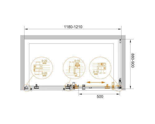 Купить Душевой уголок Cezares Stylus-M 120x90 см прозрачное стекло STYLUS-O-M-AH-1-120/90-C-Cr в магазине сантехники Santeh-Crystal.ru
