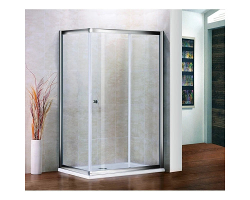 Купить Душевой уголок Cezares Pratico 100x80 см прозрачное стекло PRATICO-AH-1-100/80-C-Cr в магазине сантехники Santeh-Crystal.ru