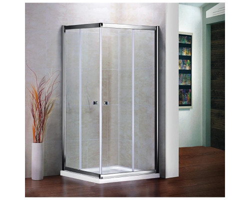 Заказать Душевой уголок Cezares Pratico 90x90 см текстурное стекло PRATICO-A-2-90-P-Cr в магазине сантехники Santeh-Crystal.ru