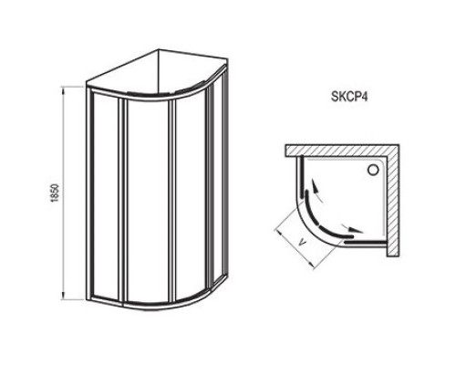 Купить Душевой уголок 90х90 см Ravak Supernova SKCP4 3117010011 Pearl в магазине сантехники Santeh-Crystal.ru