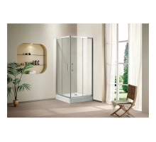 Душевой уголок Cezares Porta 100x100 см текстурное стекло PORTA-D-A-2-100-P-Cr