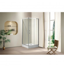 Душевой уголок Cezares Porta 100x100 см текстурное стекло PORTA-D-A-2-100-P-Cr